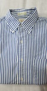 Mens Blue & White striped shirt  L